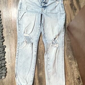 Old Navy Light Blue Distressed Boyfriend Jeans